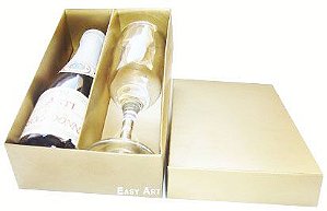 Caixas para Mini Vinho e Taça Sem Visor - Pct com 10 Unidades