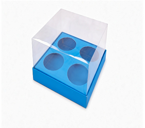 Caixa para 4 Mini Cupcakes - Pct com 10 Unidades