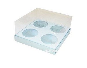 Caixa para 4 Mini Cupcakes - Pct com 10 Unidades