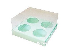 Caixa para 4 Mini Cupcakes - Pct com 10 Unidades