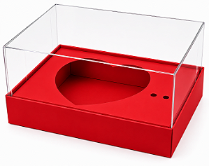 Caixa Coração de Colher / 100g - Vermelho - Pct com 10 Unidades