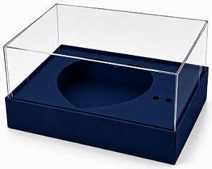Caixa Coração de Colher / 100g - Azul Marinho - Pct com 10 Unidades