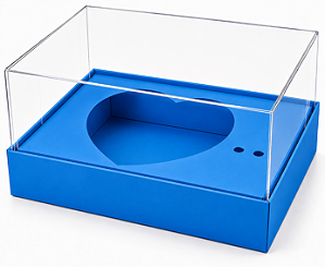 Caixa Coração de Colher / 100g - Azul Turquesa - Pct com 10 Unidades
