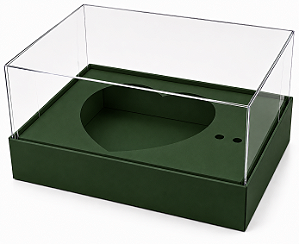 Caixa Coração de Colher / 100g - Verde Musgo - Pct com 10 Unidades