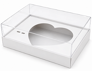 Caixa Coração de Colher / 500g - Branco - Pct com 10 Unidades