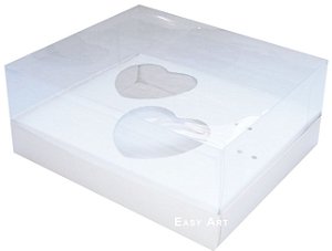 Caixa Coração de Colher / 2x 100g - Branco - Pct com 10 Unidades