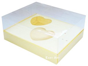 Caixa Coração de Colher 2x de 100g - Marfim - Pct com 10 Unidades