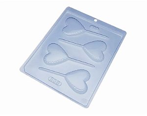 Formas BWB para Chocolates Pirulito Coração - 2 Unidades