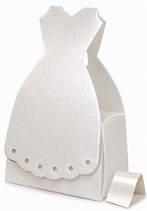 Caixinha Vestido de Noiva Para Bombom Lembrancinha 9x5x14,5 - Pct com 10 Unidades