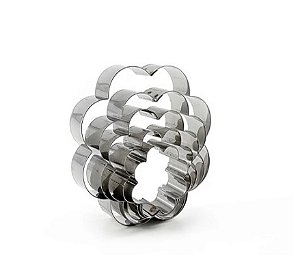 Cortadores Inox - Margaridas 5 Peças - 5P