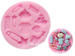 Moldes de Silicone Coisas de Bebê 1 unidade - 8x1