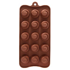 Formas de Silicone para Bombons - Espiral - 21x10x2