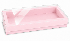 Caixa para 10 Brigadeiros / Tampa Transparente 24,5x11,5x4,5 - Pct com 10 Unidades