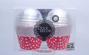 Copinho Forneável para Mini Cupcake - 5,5 x 3,5 - Vermelho