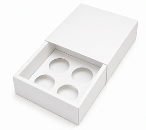 Caixas para 4 Brigadeiros 8,5x8,5x4,5 - Pct com 10 Unidades