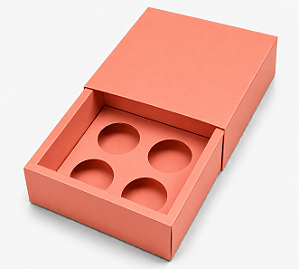 Caixas para 4 Brigadeiros 8,5x8,5x4,5 - Pct com 10 Unidades