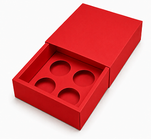 Caixas para 4 Brigadeiros 8,5x8,5x4,5 - Pct com 10 Unidades