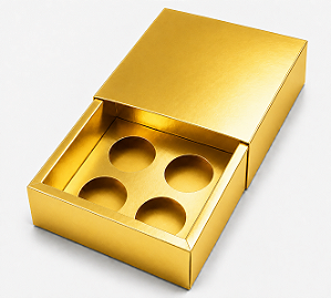 Caixas para 4 Brigadeiros 8,5x8,5x4,5 - Pct com 10 Unidades