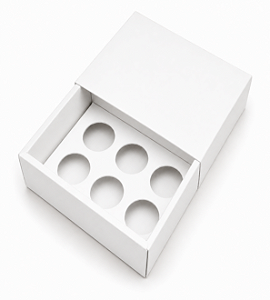 Caixas para 6 Brigadeiros sem Visor - Pct com 10 Unidades