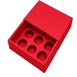 Caixas para 6 Brigadeiros sem Visor - Pct com 10 Unidades