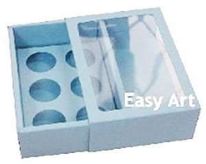 Caixas para 6 Brigadeiros com Visor - Pct com 10 Unidades