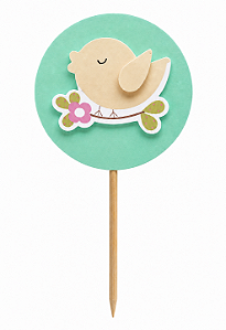 Toppers / Tags para Cupcakes - Pct com 12 unidades