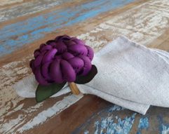 Porta Guardanapos / Flores de Tecido - Flor de Cactus - Pct com 24 Unidades