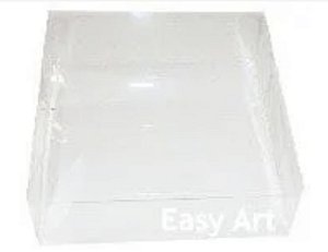 Caixa Multiuso PVC Cristal Transparente - 16x16x3,7 / Pct com 10 Unidades