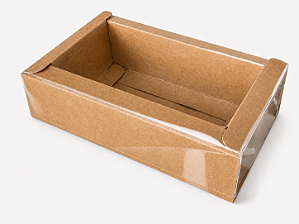 Caixa Borda Larga 3 Mini Velas Potes Geleinha 17x10x4,5 - 10 Und