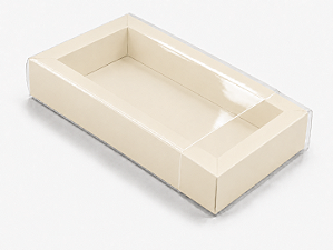 Caixa para 8 Brigadeiros / Tampa Transparente 20,2x12x3,5 - Pct com 10 Unidades