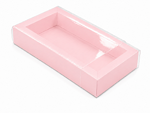 Caixa para 8 Brigadeiros / Tampa Transparente 20,2x12x3,5 - Pct com 10 Unidades