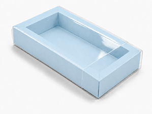 Caixa para 8 Brigadeiros / Tampa Transparente 20,2x12x3,5 - Pct com 10 Unidades