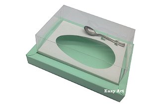 Caixa para Ovos de Colher 350g Verde Claro / Branco