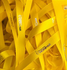 Fita De Cetim Personalizada 30mm - 50 Metros / Amarelo