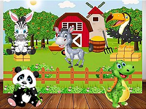 Kit com 5 Alinhavos Fazendinha Brinquedo Educativo Infantil em MDF com Cordão - KIT 2