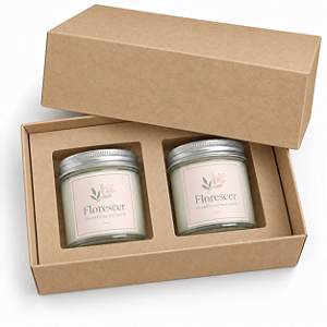 10 Caixas para Kit 02 Mini Velas Pote Geleinha Presentes Embalagens 40ml