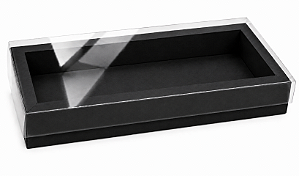 Caixa para 12 Brigadeiros / Tampa Transparente 27x12x3,5 - Pct com 10 Unidades