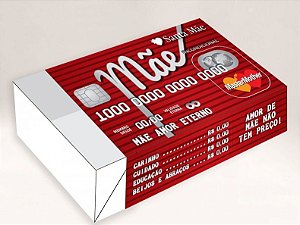 Caixa Mãe Cartão de Crédito / 06 Brigadeiros - 12x8x3,5