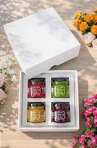 Caixas Kit 04 Mini Velas Geleinha Potes 40ml - Pct com 10 Unidades