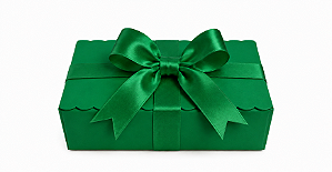 Caixinha para Biscoitos e Presentes / Verde Bandeira - Pct com 10 Unidades