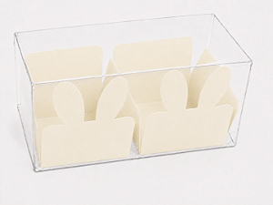 Caixa Clean 2 Doces com Forminha de Orelinha Páscoa Cores - 10 unidades
