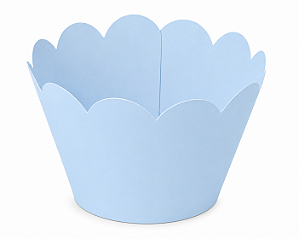 50 Wrapper para Cupcakes 5x3,5x3,5 - Azul Claro
