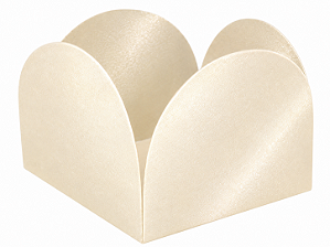 Forminhas para Doces 3,5x3,5x2,5 - Pacote com 100 Unidades / Marfim Perolado