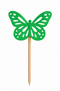 Toppers / Tags para Cupcakes Borboleta Verde - Pct com 12 unidades
