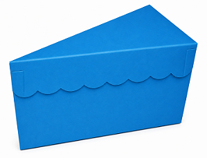 Caixa para Fatia de Bolo - Azul turquesa / Pct com 10 Unidades
