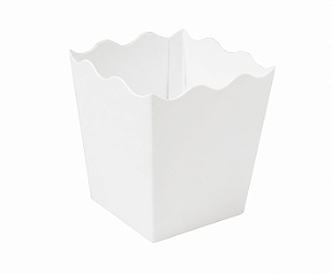 Cachepô / Caixa para Pipoca Branco 5x5x7 - Pct com 10 Unidades