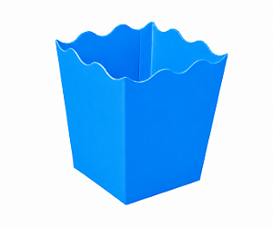 Cachepô / Caixa para Pipoca Azul Turquesa 5x5x7 - Pct com 10 Unidades
