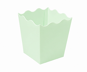 Cachepô / Caixa para Pipoca Verde Claro 5x5x7 - Pct com 10 Unidades