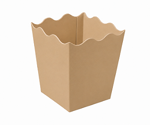 Cachepô / Caixa para Pipoca Kraft 5x5x7 - Pct com 10 Unidades