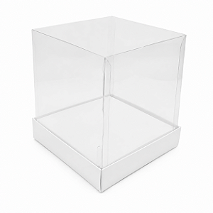 Caixinha para Mini Bolos / Mini Panetone com Berço 10x10x15 - Pct com 10 Unidades